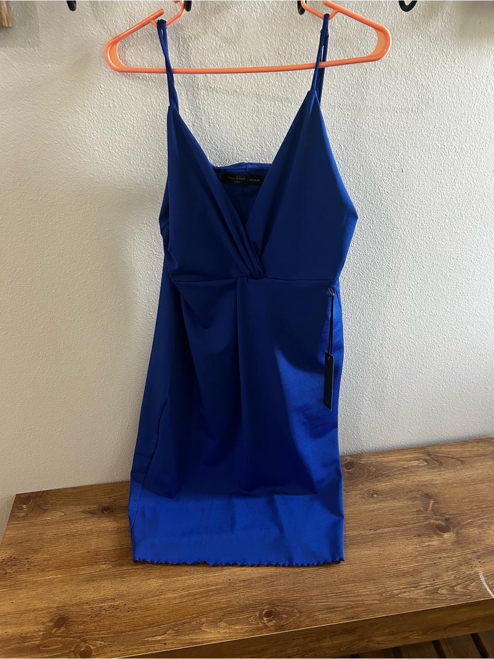 Revolve Cobalt Blue V-Neck Spaghetti Strap Dress
